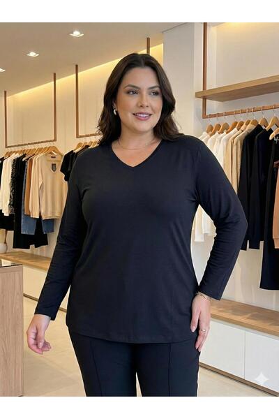 Vinola بلوزة من نسيج الفيسكوز الليكرا بمقاس كبير