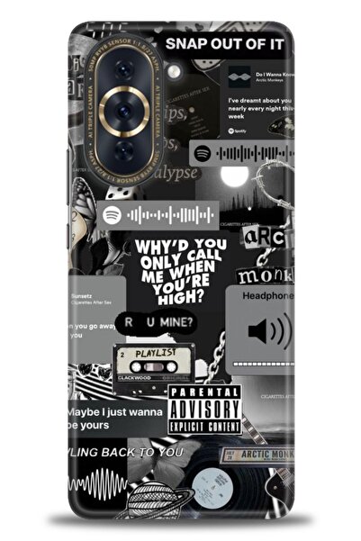 Rulet Aksesuar Huawei Nova 10 Uyumlu Kılıf HD Baskılı Kapak - Tasarım Silikon...