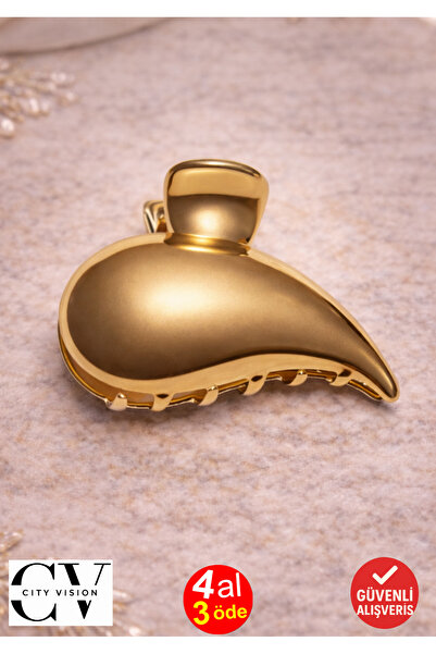 cityvision Agrafă de păr din metal model Gold Damla – Agrafă modernă și elega...
