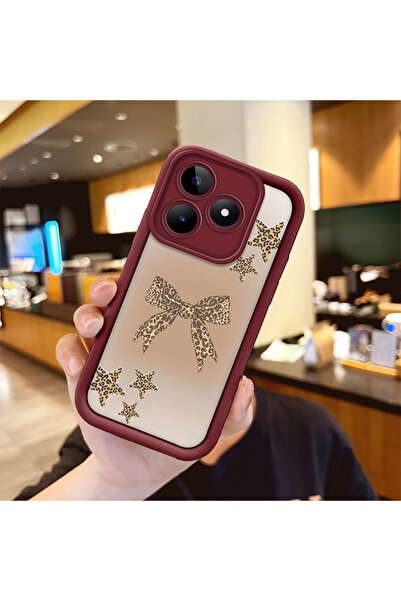 Hontinga حافظة هاتف ملونة من مادة السيليكون المتوافقة مع هاتف Realme C51 مضاد...