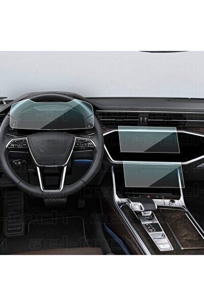 ael-tech مجموعة واقي شاشة نانو متوافقة مع العدادات الرقمية والملاحة لسيارة أودي A7 مكونة من 3 قطع