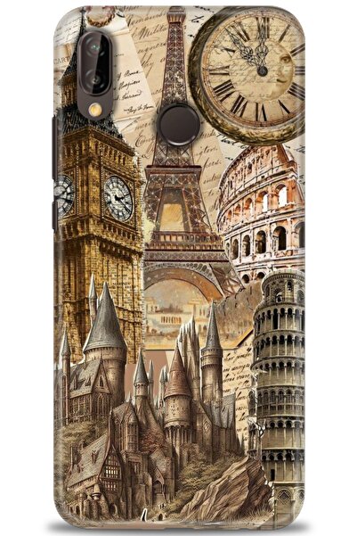 Rulet Aksesuar غطاء متوافق مع هاتف هواوي P20 لايت HD مطبوع - غطاء سيليكون مصم...