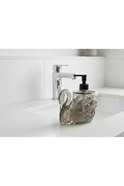 LUCES DESİGN Dekoratif Kuğu Sıvı Sabunluk Akrilik Banyo ve Mutfak Deterjanlık