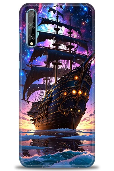 Rulet Aksesuar حافظة متوافقة مع هاتف هواوي بي سمارت إس + واقي شاشة سيراميك غي...