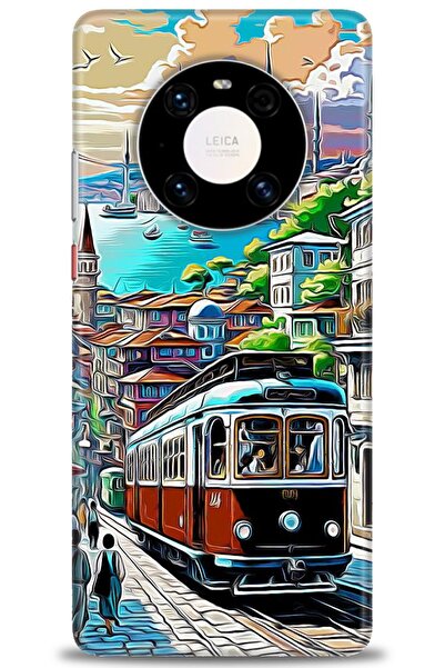 Rulet Aksesuar غطاء متوافق مع هاتف هواوي ميت 40 برو HD مطبوع - غطاء سيليكون م...