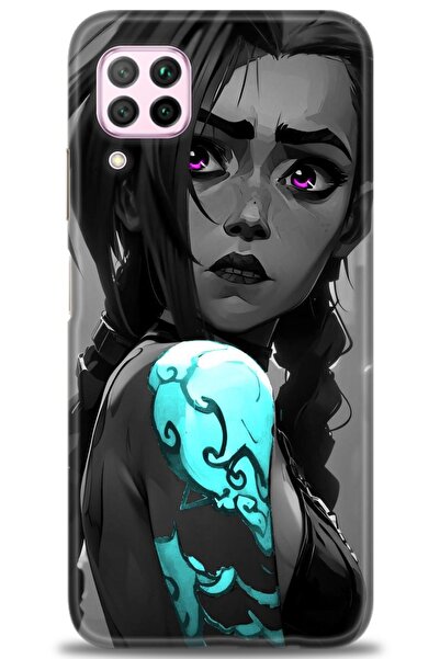 Rulet Aksesuar غطاء متوافق مع هاتف هواوي P40 لايت HD مطبوع - غطاء سيليكون بتص...