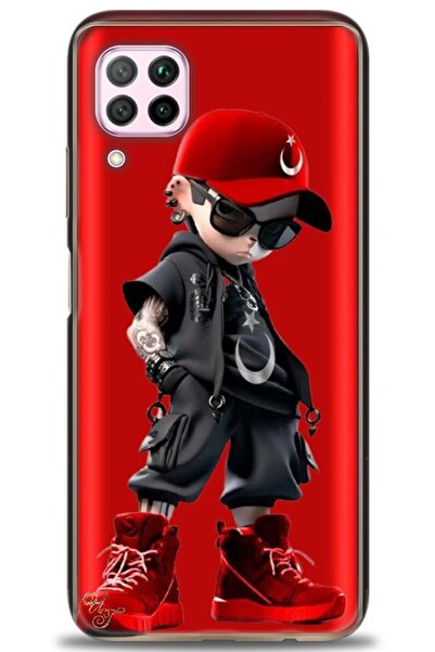 Rulet Aksesuar غطاء متوافق مع هاتف هواوي P40 لايت HD مطبوع - غطاء سيليكون مصم...