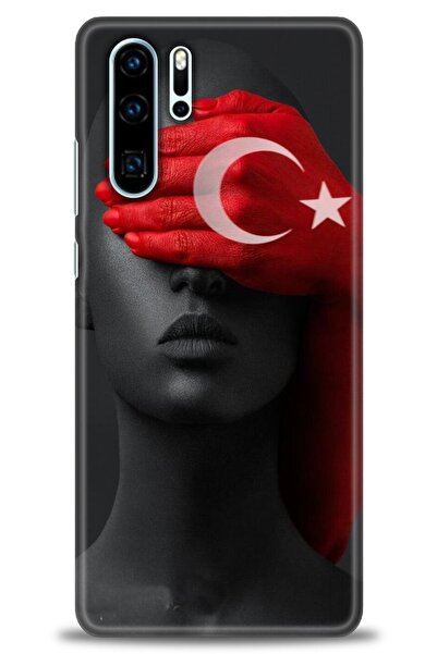 Rulet Aksesuar حافظة متوافقة مع هاتف هواوي P30 Pro HD مطبوع + واقي شاشة سيرام...