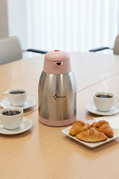 Penguen 2 Litre Paslanmaz Çelik Çay Termosu - 12 Saat Sıcak - Sürahi Termos -BPA Free