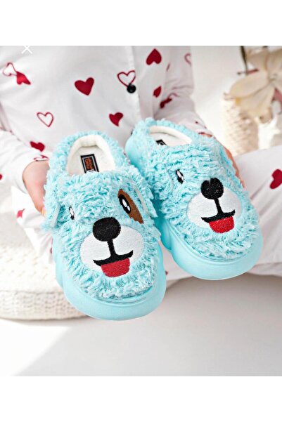 AkınalBella Women's Dog-Shaped Non-Slip Sole Plush House Slippers