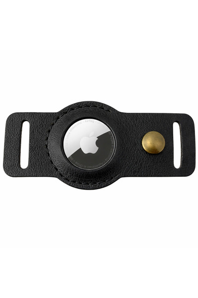 Bakani Leather Leather Airtag Dog Collar Attachment, Apple Airtag Case That C...
