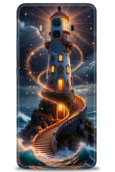 Rulet Aksesuar غطاء متوافق مع هاتف هواوي ميت 10 برو HD مطبوع - غطاء سيليكون م...