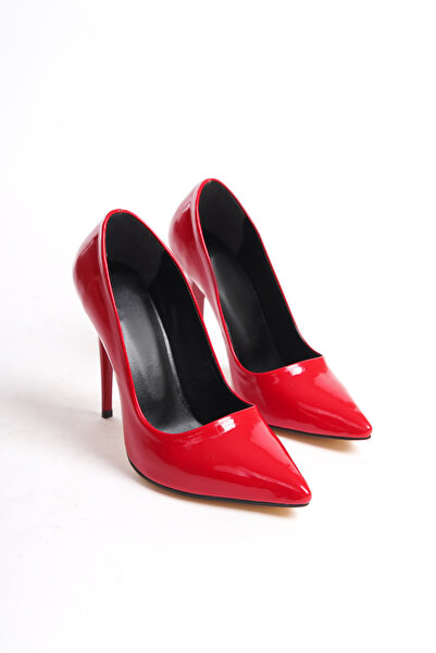 l lugshoes ayakkabı Pantofi roșii cu toc clasic pentru femei 7040