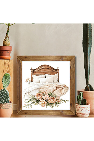 woodhomeworks One Piece Real Wooden Framed Decor Table Square