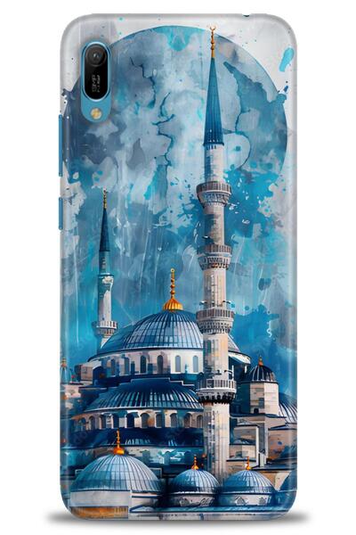 Rulet Aksesuar غطاء متوافق مع هاتف هواوي Y6 2019 HD مطبوع - غطاء سيليكون مصمم...