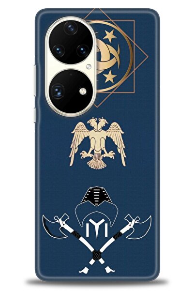 Rulet Aksesuar غطاء متوافق مع هاتف هواوي P50 Pro HD مطبوع - غطاء سيليكون مصمم...