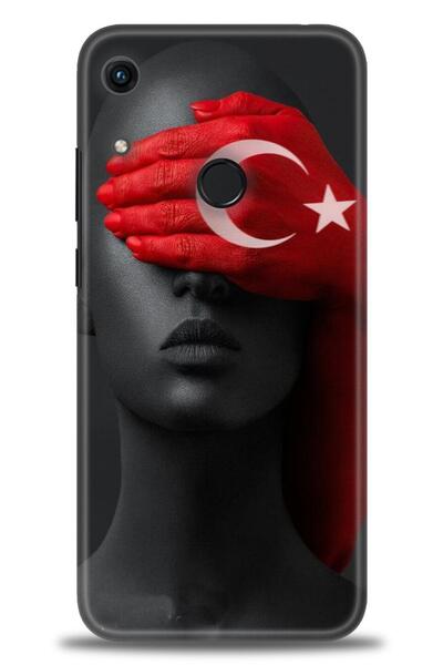 Rulet Aksesuar غطاء متوافق مع هاتف هواوي هونر 8A HD مطبوع + واقي شاشة سيراميك...