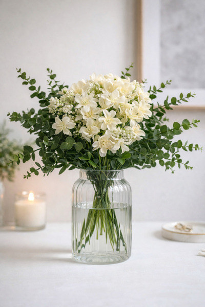 Mottogo Buchet de flori artificiale cu chipsuri de smalț – Ramură decorativă cu aspect natural