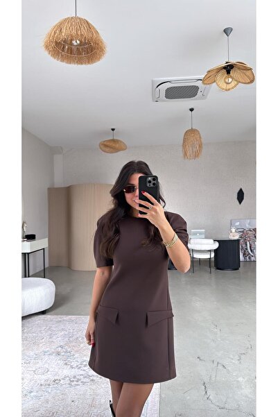 Buket Teke Rochie din material textil maro model ZR Premium cu buzunar pentru acoperire