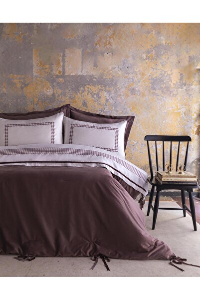 Apricitas HOME Çift Kişilik İcon Mürdüm Kadife Uyku Seti