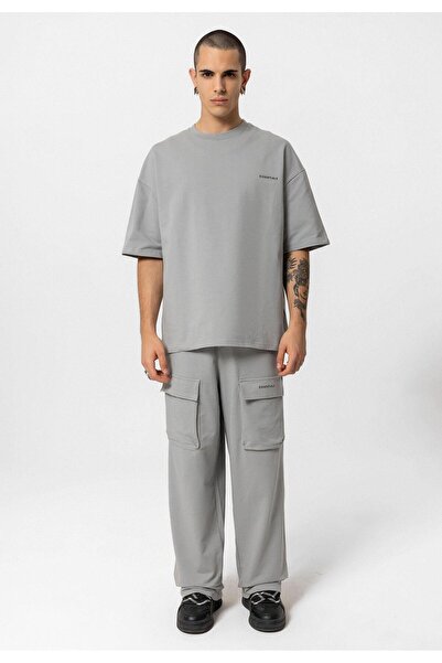 VAMOSCLO Oversize Tracksuit Suit Gray