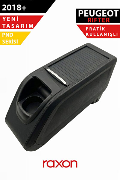 Raxon Peugeot Rifter 2018+ Araç İçi Özel Kol Dayama – Siyah | Konforlu, Dayan...