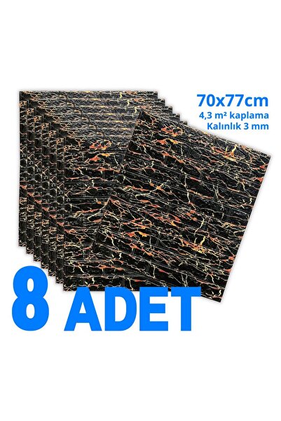 HORECA MARKET 3D Kendinden Yapışkanlı Duvar Kağıdı Strafor Köpük 70x77 Cm 8 A...