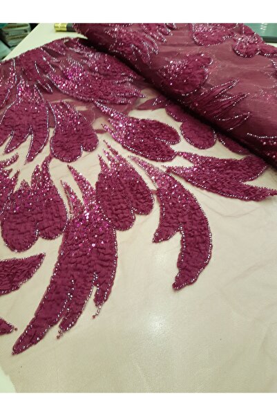 Safir Kumaş Kabartmalı İşlemeli Yeni Sezon İşlemeli Dantel 1.5 Metre