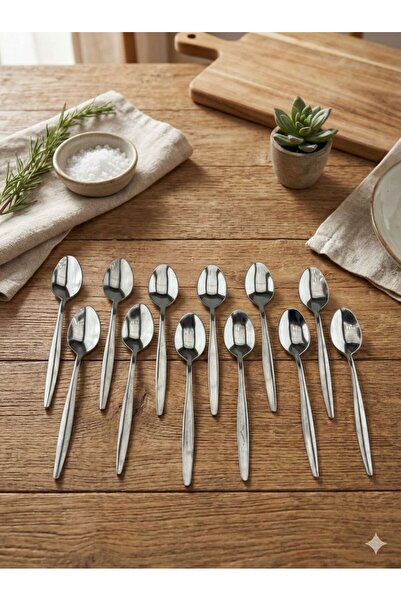 aktaş home Lizbon Tatlı Kaşığı 12 Adet Paslanmaz Çelik