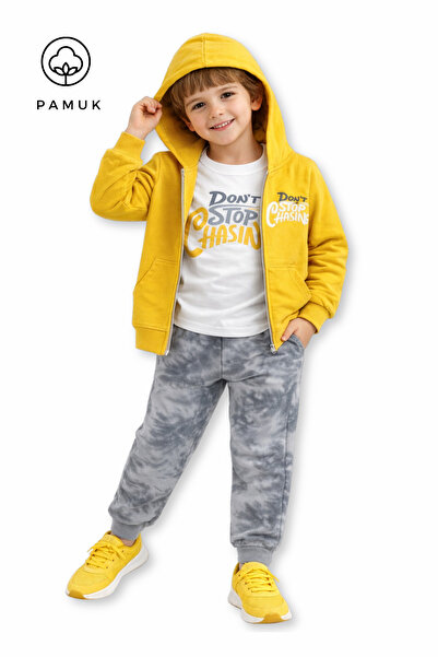 HK HOPKİDS Set de 3 piese pentru băieți, cu modele brodate, iarnă set