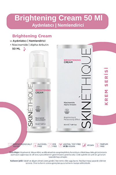 Brightening Cream - Ton Eşitleyici Canlandırıcı Krem - 50 Ml