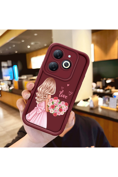 Hontinga حافظة هاتف ملونة لطيفة من مادة السيليكون المتوافقة مع هاتف Infinix S...