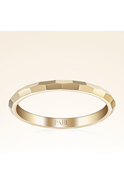 Pare Pırlanta Modern Geometrik Kadın Alyans - PRA0007