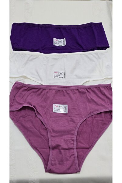 Macal Pink White Underwear Women's Panties Set of 3 2506
