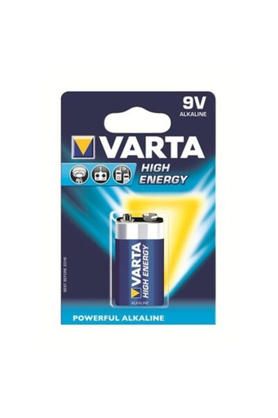 Varta High Energy Güçlü Alkalin Seri 9V Pil - E 4922121411