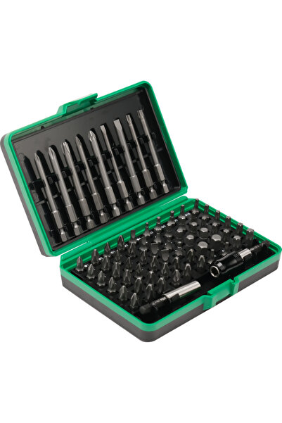 Elta 71 Parça Adaptörlü Bits Tornavida Uç Seti - Uzun ve Kısa Uçlu Krom Vanad...