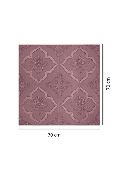 HORECA MARKET 3D Dekoratif Kadife Köpük Duvar Panelleri Pembe 70x70 Cm - Kadi...