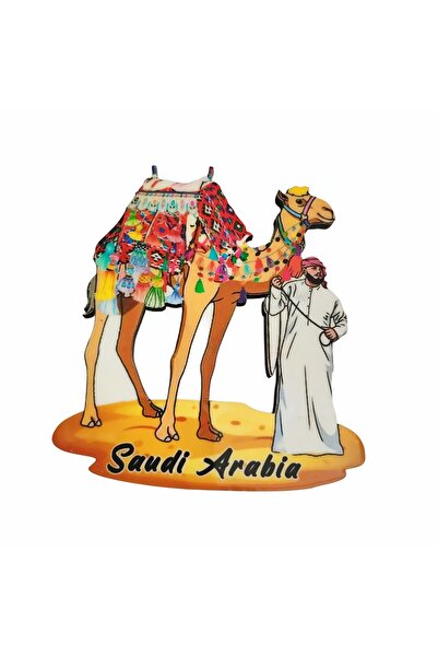 Saudi Arabia مغناطيس ثلاجة ثلاثي الأبعاد على شكل جمل وبدو