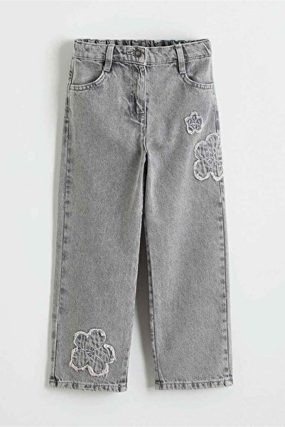 REFA COLLECTİON Kız Çocuk Nakış Detaylı Regular Fit Kot Pantolon