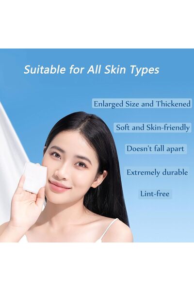 KASTWAVE Cotton Pads - 150 Large Square Pads