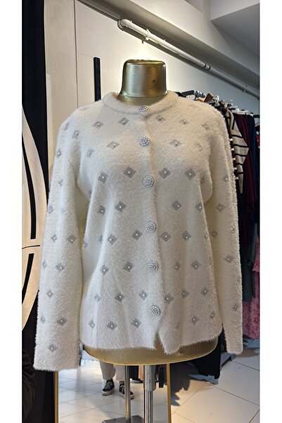 Butik Angora Kazak Düğmeli Hırka