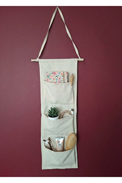 MiniStand 3 Bölmeli Ham Bez Duvar Organizeri Çok Amaçlı Düzenleyici Cepli Ask...