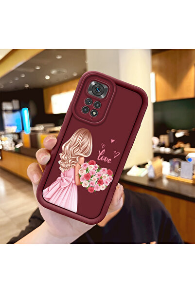 Hontinga Xiaomi Redmi Note 11 Compatible Silicone Material Anti Fall Cute Col...