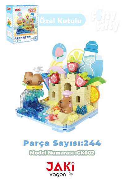 Vagonlife Jaki Floating Capybara Model 244 Piece Toy Building Set -Ffgk002
