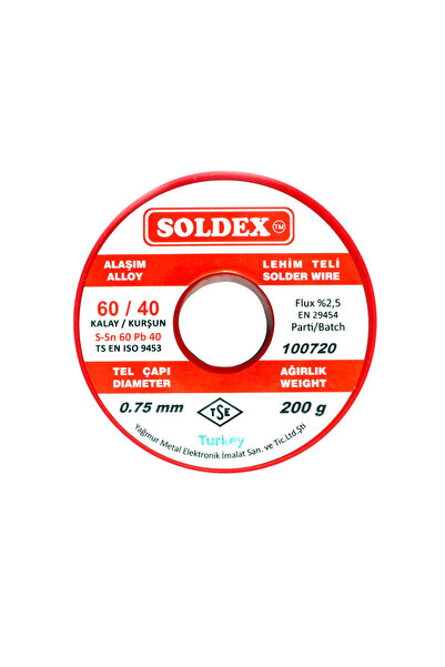 Soldex Lehim Teli 0.75MM 200gr (SN60 PB40)