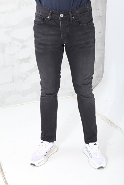 Blue-Hide BLUEHIDE JEANS Erkek Açık Siyah SuperSlim Fit Likralı Esnek Jeans K...