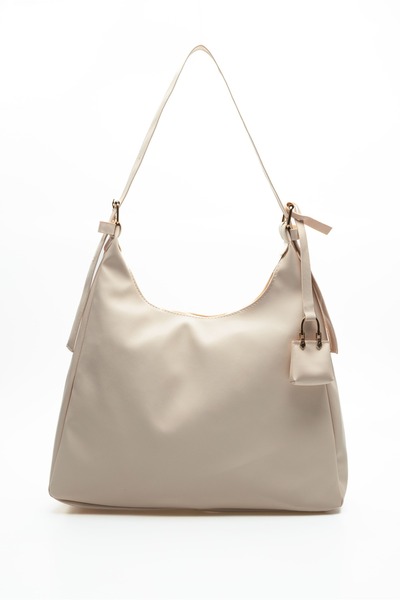 Zenvia Beige Charm Gift Maraw Model Women's Shoulder Bag