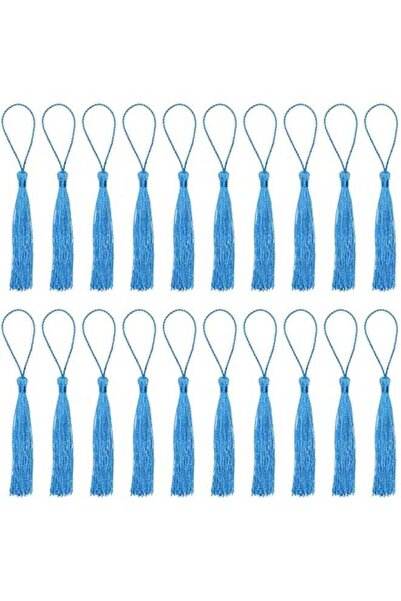 Abrar Mini Silky Handmade Soft Flossy Bookmark Tassels with Cord Loop for Keychain Earring Jewelry Making,