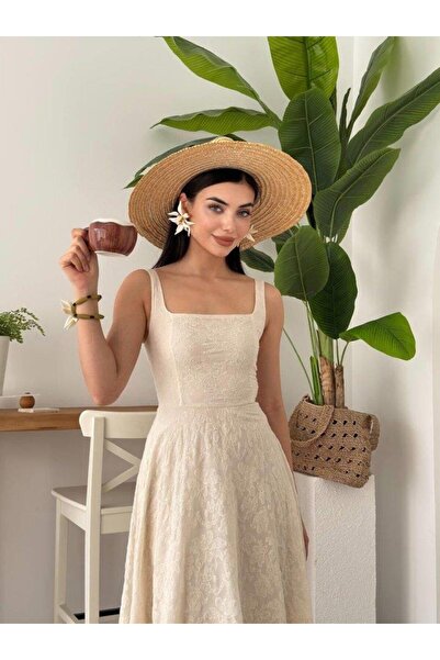 Genel Markalar Cuper Çiçek Detaylı Elbise