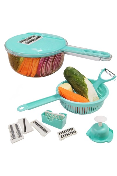 cc bin shihon 9-in-1 Smart Vegetable Chopper with Transparent Bowl
